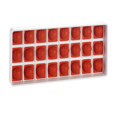 SG08/YL Форма силіконова для мармеладу 'полуниця' 36x30 mm, h 20 mm+ пластикова основа