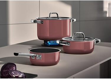 Каструля 24 см зі скляною кришкою, рожевий Fusiontec Mineral Pro WMF