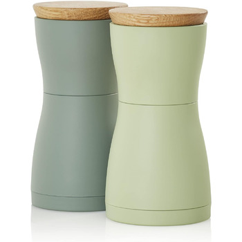 Мельница для перца и соли Twin, керамическая кофемолка CeraCut, (темно-зеленый и светло-зеленый), 125 Set