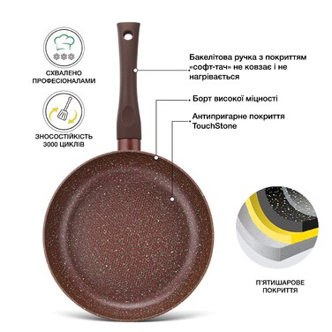 Сковорода для смаження 28 см Mosses Stone Fissman