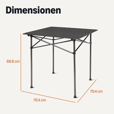 Кемпинговый черный стол Amazon Basics