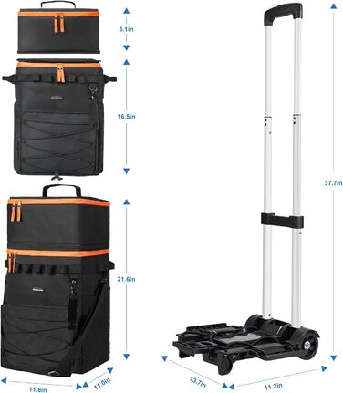 Термосумка на колесах на 72 банка Odoland