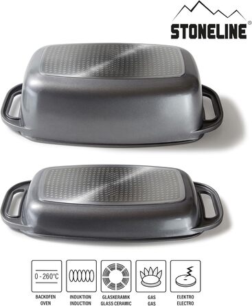 Жаровня с крышкой 40 х 22 см 5,8 л STONELINE