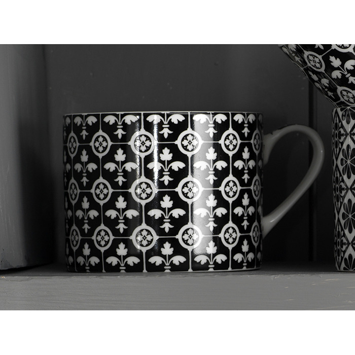 Чашка для чаю CreativeTops Encaustic Tiles 'FLEUR DES LYS', фарфор, 450 мл