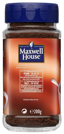 Розчинна кава Classic, банка 200 г на 112 порцій Maxwell House