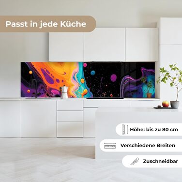 Кухонний фартух 60x80 см Самоклеючий захисний щиток для кухонної стіни Кухонний фартух Кухонні фасади Кухонні фартухи Кухонна стіна Вода - Пейзаж - (Барвистий - Кольоровий, 80 x 300 см)