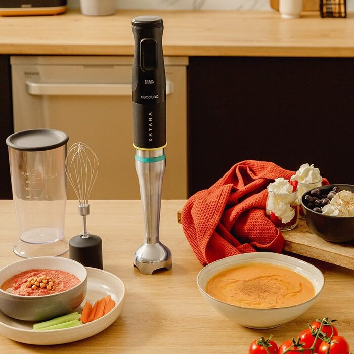 Ручний блендер 1500 Вт Katana TotalDestroy з насадкою-віничком та мірною ємністю 800 мл Cecotec