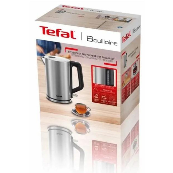 Tefal Электрочайник Bronx Electric, 1.7л, нерж. сталь, серый