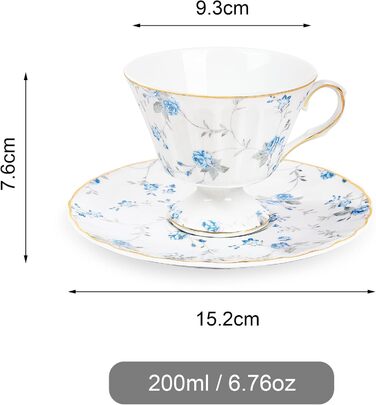 Набор чашек и блюдец 170 мл fanquare