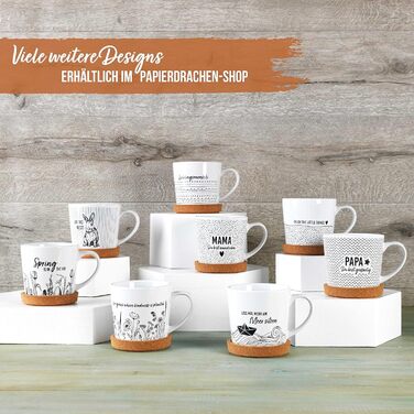 Керамічна кружка з корковою підставкою 270 мл Papierdrachen