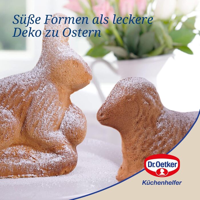 Набір з 2 форм для пасхальної випічки, ягня та кролик Golden Easter Dr. Oetker