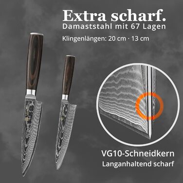 Набор ножей сантока 24 и 30 см Wakoli