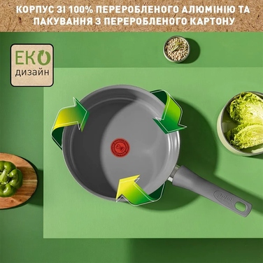 Tefal Сковорода для млинців Renewal, 25см, алюміній, бакеліт, сірий