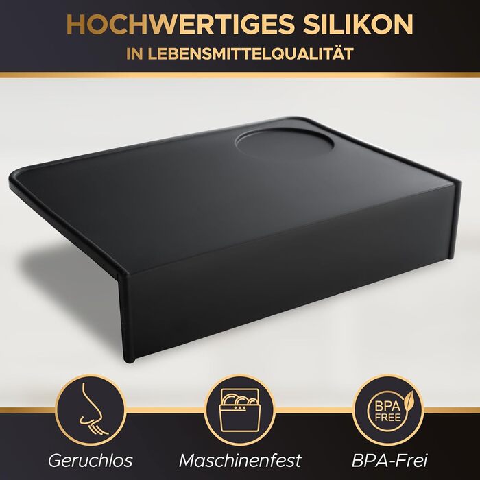 Килимок для трамбування силіконовий, чорний Barista Legends