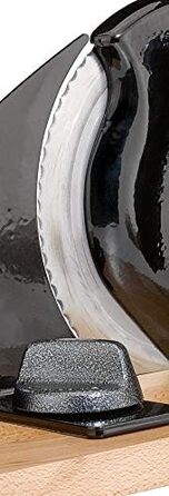 Ручная хлеборезка Zassenhaus CLASSIC Черный Solingen Blade Steel Толщина резки 1-18 мм Доска и кривошип из бука Размеры 30 25,5 19см Черный Один размер