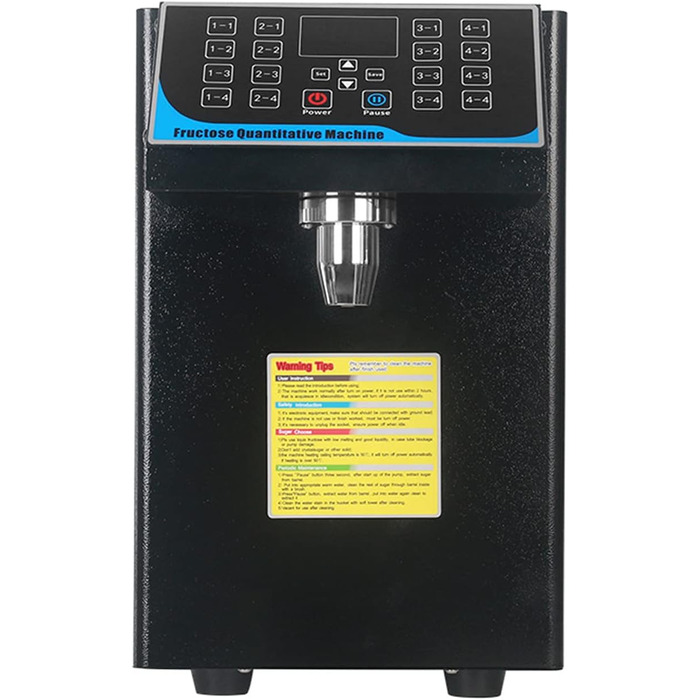 Автоматичний диспенсер фруктози 7.5 л - Кількісний дозатор фруктози 450 Вт, сиропник з нержавіючої сталі для фруктози, бульбашкового чаю, цукрового розчину. Розміри 25x36x40 см