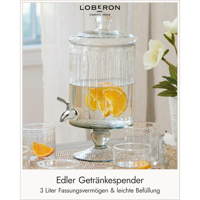 Диспенсер для напитков с краном 3 л Loberon