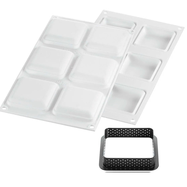 KIT TARTE RING SQUARE 80x80 MM Форма из резины