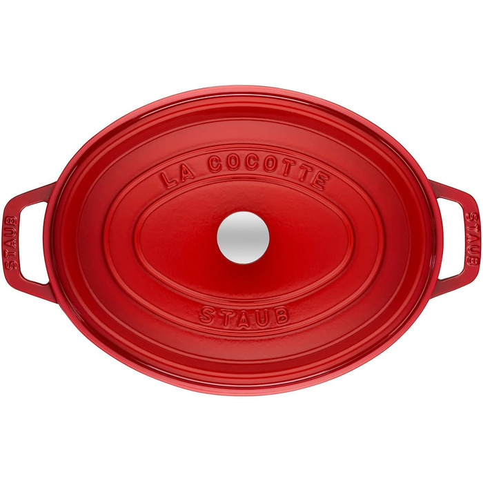 Чавунна жаровня/кокот STAUB, овальна 6,7 л, (31 см, вишнево-червона)