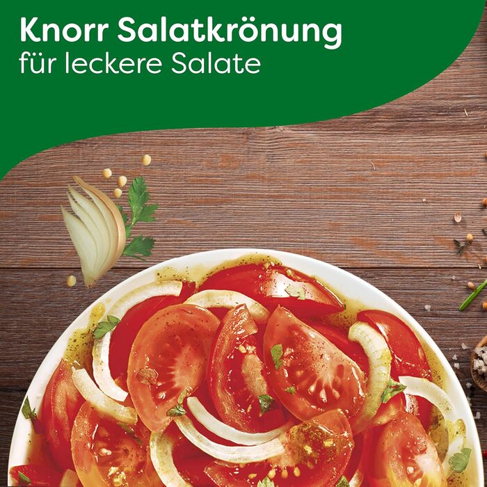 Заправка для салату Knorr з травами для смачної заправки з натуральних інгредієнтів* 15 шт. 5 шт. (цибуля та трави)