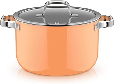 Набор кастрюль со стеклянными крышками, 4 предмета, оранжевый Fusiontec Mineral Pro WMF