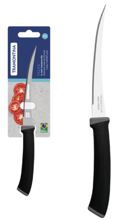 Нож для томатов Tramontina Felice black, 123 мм (7081466)