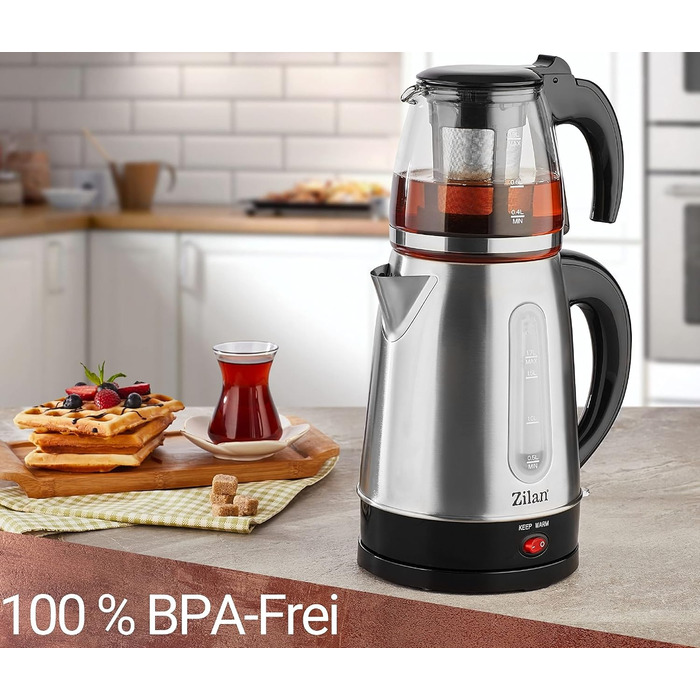 Чайник 2200 Вт Захист від перегріву 100 без BPA Захисне скло Фільтр від накипу Чайник Водоочисник Чайник Чайник Чайник зі скла та нержавіючої сталі