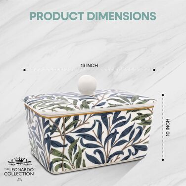 Маслянка з кришкою, китайська кераміка, з гарними акварельними мотивами, дизайн якої розроблено галереєю Дженніфер Роуз для Busy Bees (гілка верби).