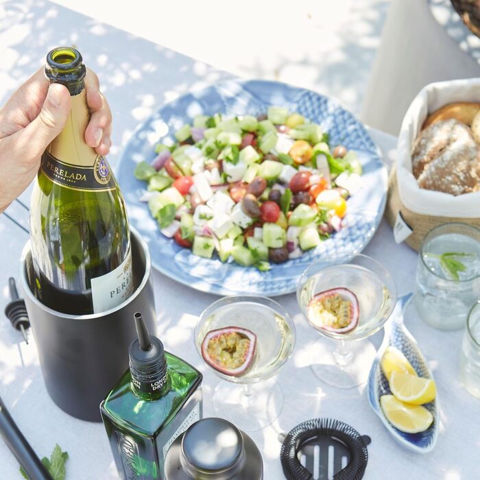 Охолоджувач для вина з нержавіючої сталі Point Virgule, чорний, 11,9 см, можна мити в посудомийній машині