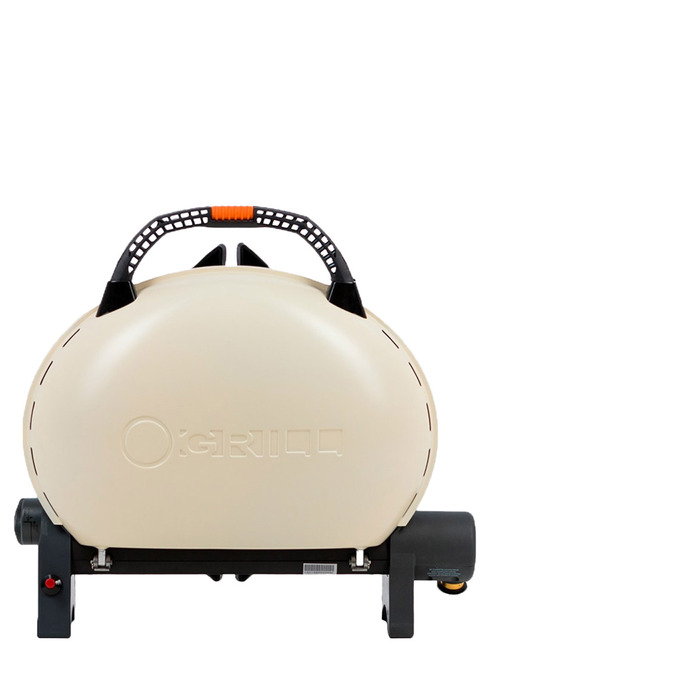 КОМПЛЕКТ Портативний переносний газовий гриль O-GRILL 500, кремовий + шланг в подарунок! Код: 013368