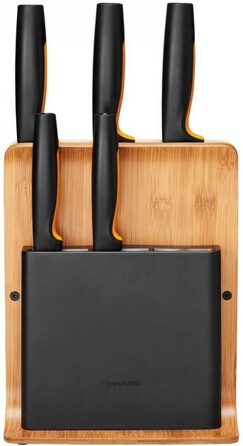 Набор ножей Fiskars Functional Form с бамбуковой подставкой 5 шт (1057552)