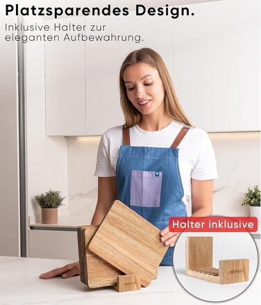 Набір з 6 дерев’яних сніданкових дощечок із акації Deco haus