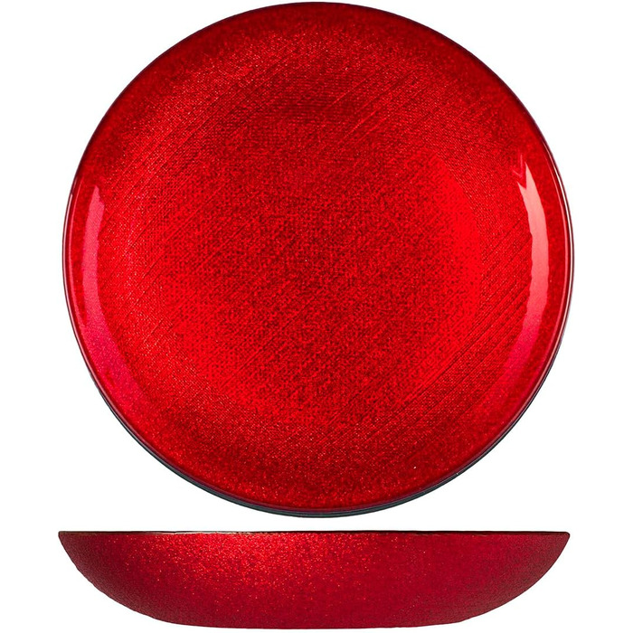 Набор H&h 6 piatti frutta charme red glitter см 21,5 см (Красный, суповая тарелка 22 см)