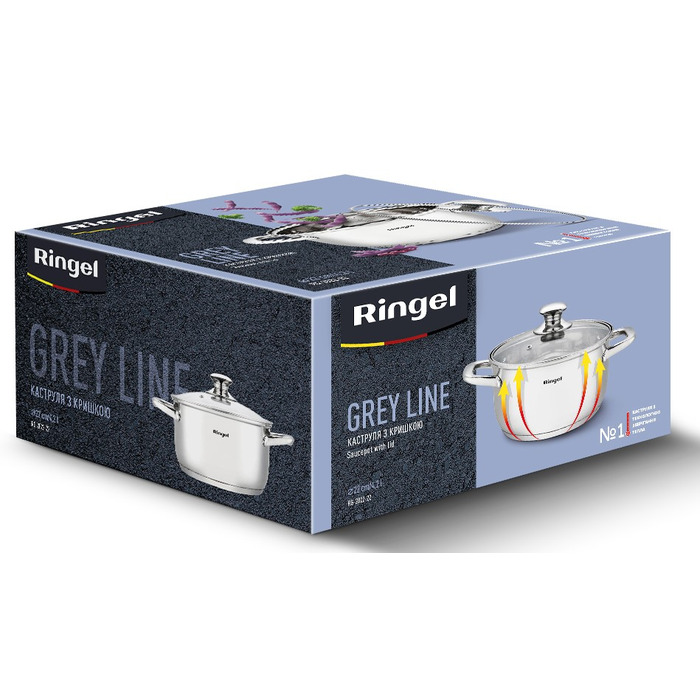 Каструля Ringel Grey line (4.2 л) 22 см (6932749)