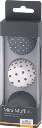 Набір форм для випічки міні-маффинов, 72 шт, 4,5 см, сірий / білий, Colour Splash RBV Birkmann