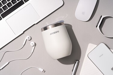 ARDESTO Термокухоль Compact Mug 350 мл, білий, нержавіюча сталь