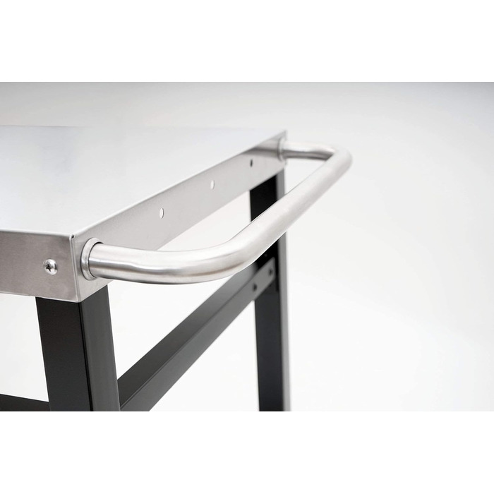 Візок для гриля BBQ-Toro 85 x 50 x 81 см Металевий стіл-гриль з великою робочою поверхнею Приставний стіл для гриля Стіл для гриля Візок для подачі на відкритому повітрі Садовий візок (чорний / сріблястий)