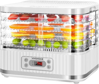 Дегідратор на 5 полиць 400 Вт, білий VIVOHOME