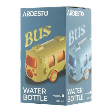 Бутылка для воды Ardesto Bear Bus 500мл, пластик, голубой