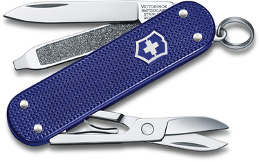 Ніж швейцарський 5 функцій, 58 мм, синій Victorinox Classic SD Alox Colors Night Dive