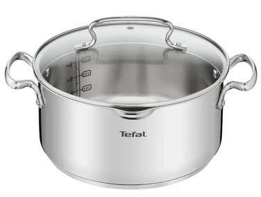 Tefal Каструля DUETTO+, 5л, з кришкою, нержавюча сталь, скло