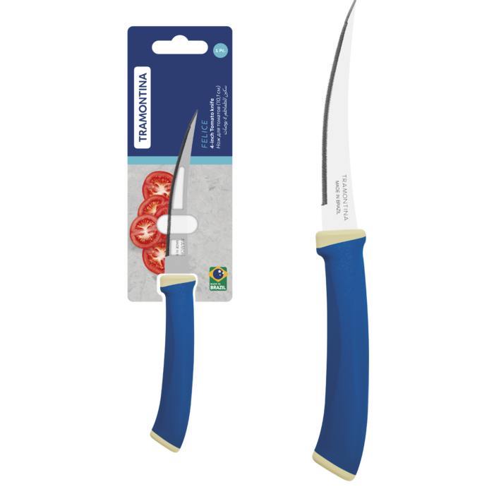 Нож для томатов Tramontina Felice blue, 101 мм (7081464)