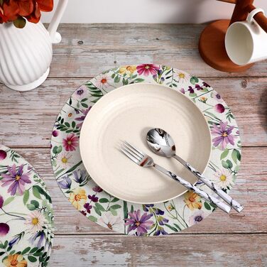 Круглі лляні килимки 6 предметів 35 см Cabilock