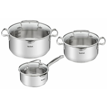 Tefal Набір посуду DUETTO+, 6предметів, нержавіюча сталь, скло