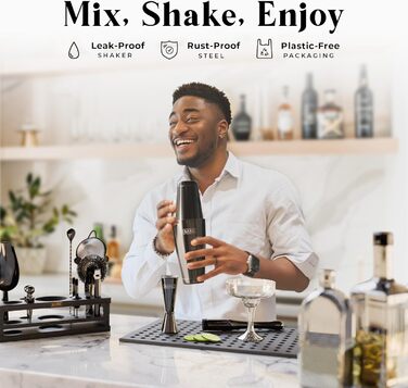 Набір для коктейлів 16 предметів чорний Bare Barrel