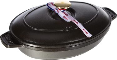 Чавунна жаровня овальна 23 см, чорна STAUB