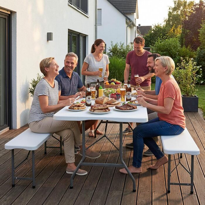 Складной фуршетный стол 152 х 70 х 74 см белый Sekey