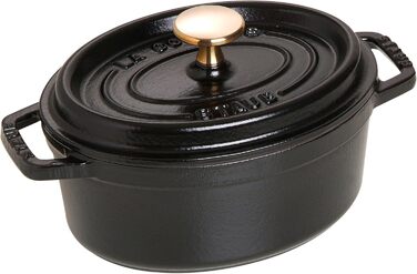 Чавунна жаровня/кокотниця STAUB, овальна 6,7 л, (17 см, чорна)