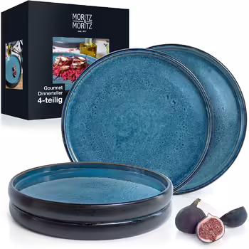 Обідня тарілка Moritz & Moritz SOLID 4 шт. 26 см - Набір тарілок з керамограніту - Набір посуду для сервірування 4 шт. великих тарілок