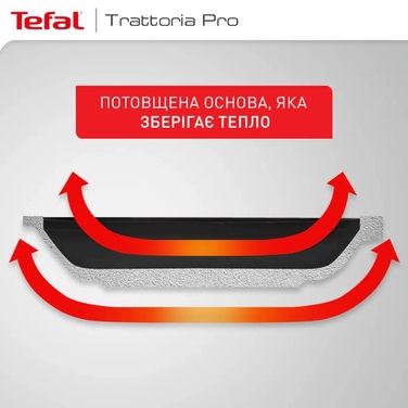 Tefal Сковорода Trattoria Pro, 28см, алюміній, бакеліт, сірий